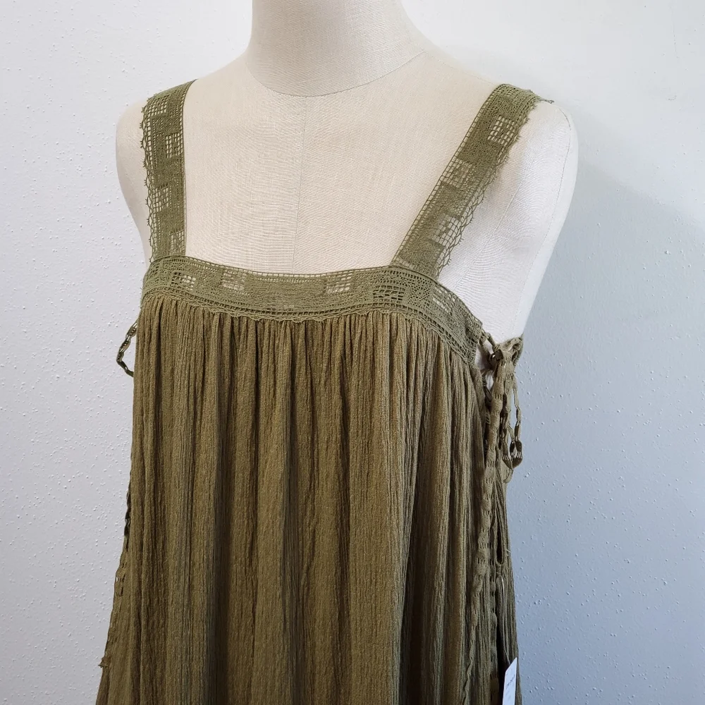 NWT Free People Sweet Thing Tunic Crochet Trim Dress/Top XS